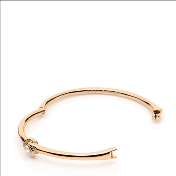 KATE SPADE INFINITY AND BEYOND KNOT CRYSTAL BANGLE IN GOLD - Picture 6 of 12